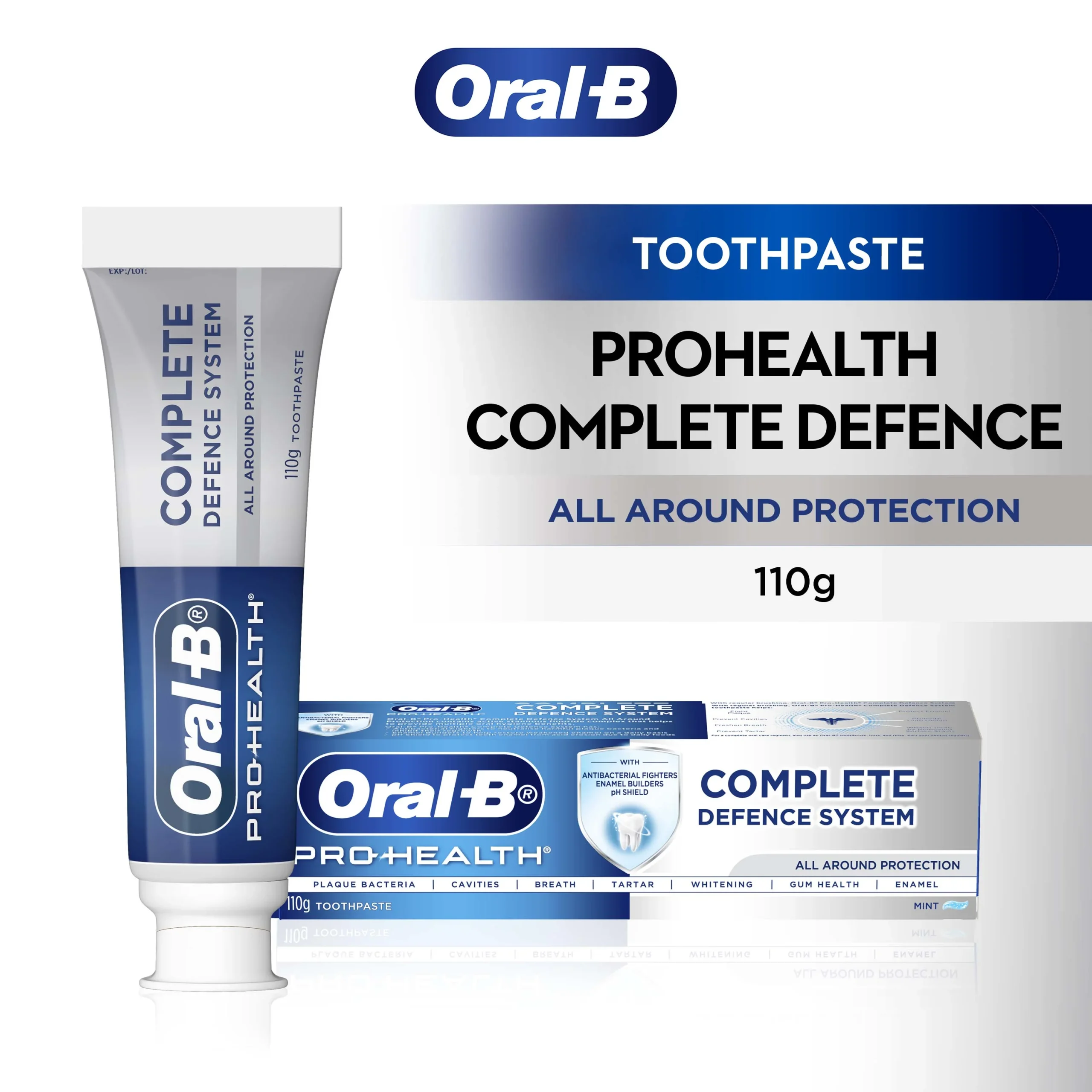 82330490_Power_image.jpg خمیر دندان نعنائی محافظت کامل اورال-بی Oral-B Complete Defense System Mouthwash - Image 1
